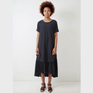 Black Crane Double Dress in Black